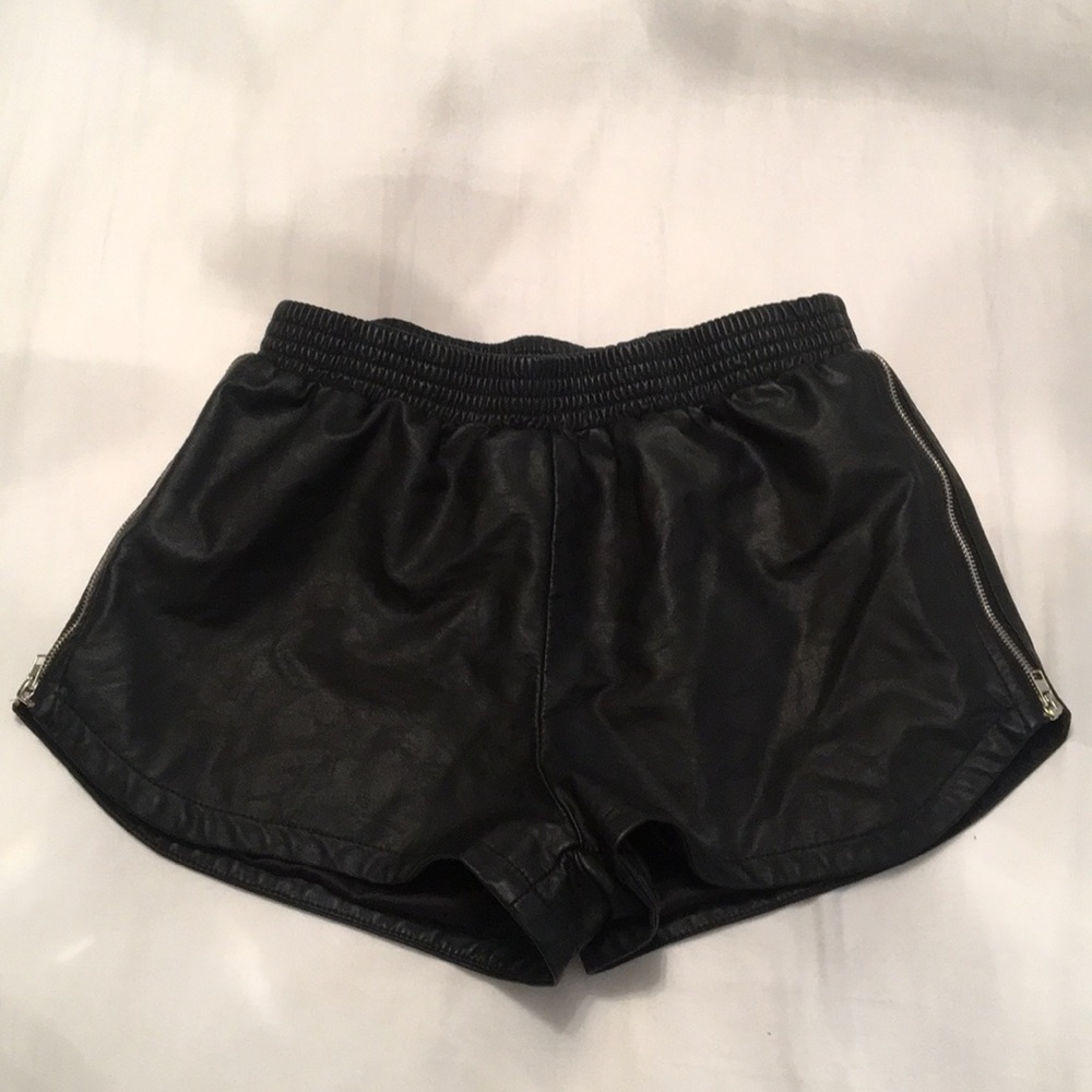 Faux Leather Mini Shorts